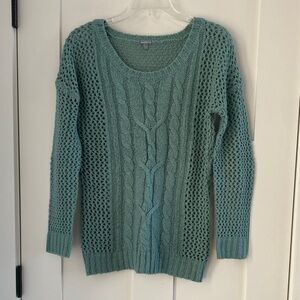 Charlotte Russe Mint Cable Knit Sweater